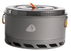 Jetboil 5-liter FluxRing cooking pot with lid delivers efficient group meals boiling.