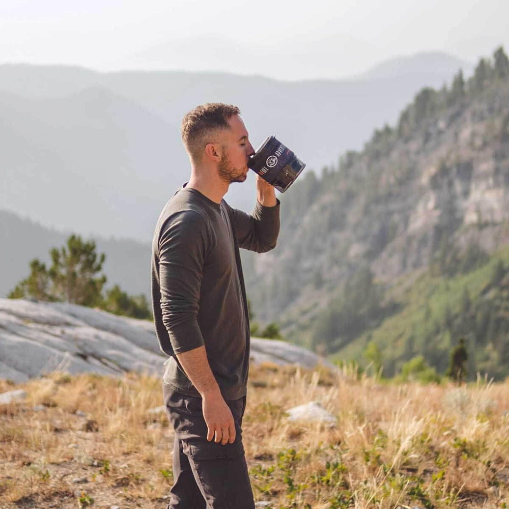 Jetboil Adventurous MiniMo compact packable system on the trail saves space.