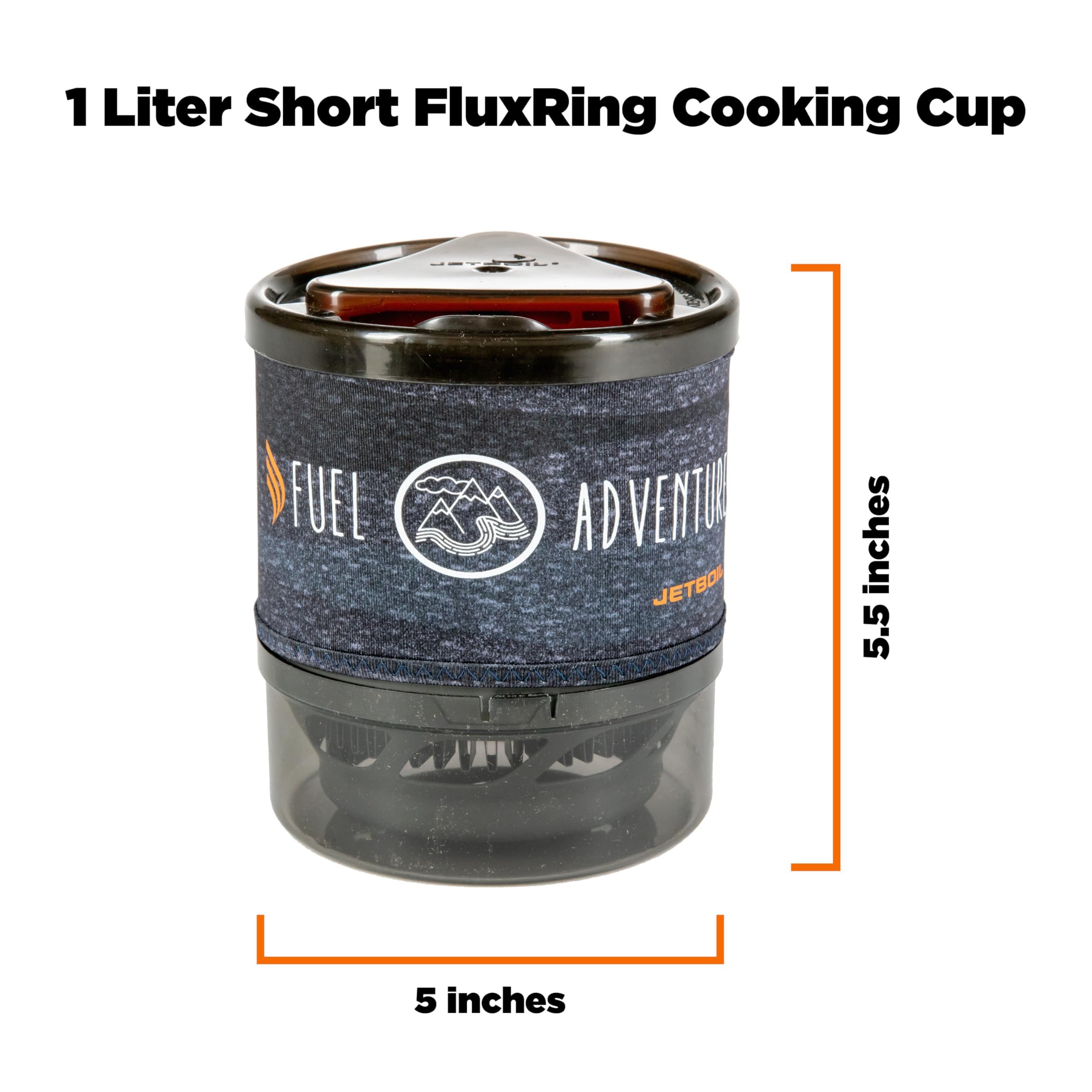 Jetboil Adventurous MiniMo one-liter cook cup highlights versatile cooking and easy eating.