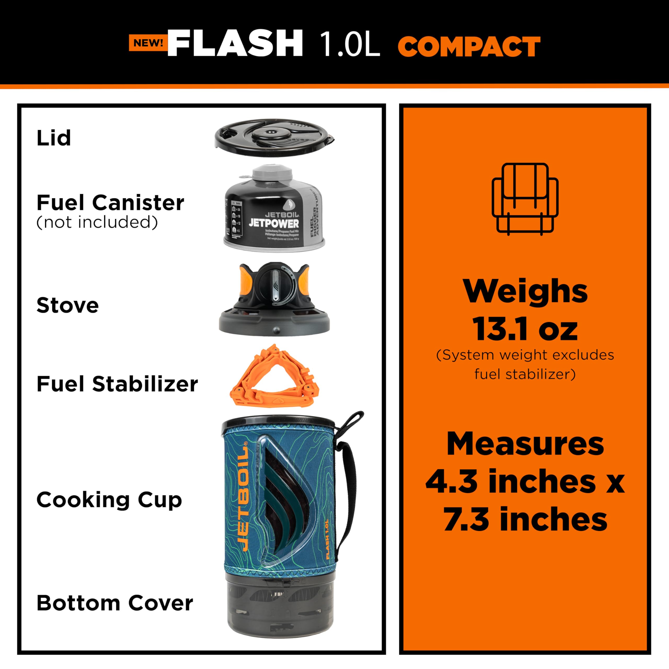Jetboil Flash 1L insulated cozy around the cooking cup