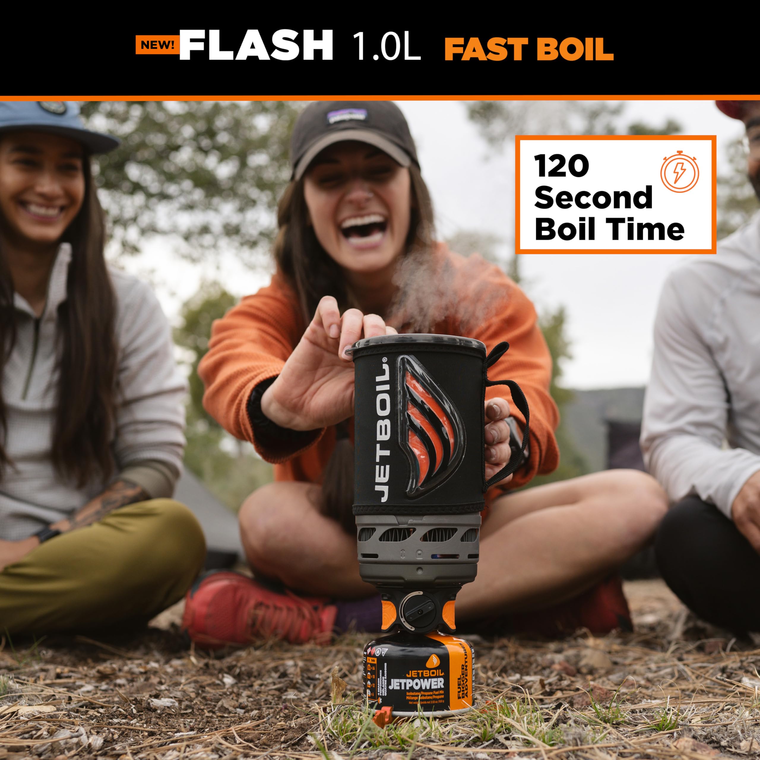Jetboil Flash 1L space saving design nesting stove components