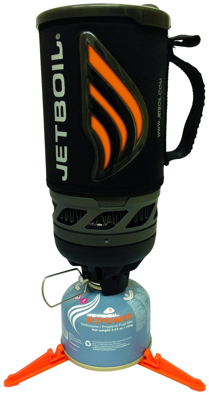 Jetboil Flash on trail boiling water in 100 seconds for hot drinks