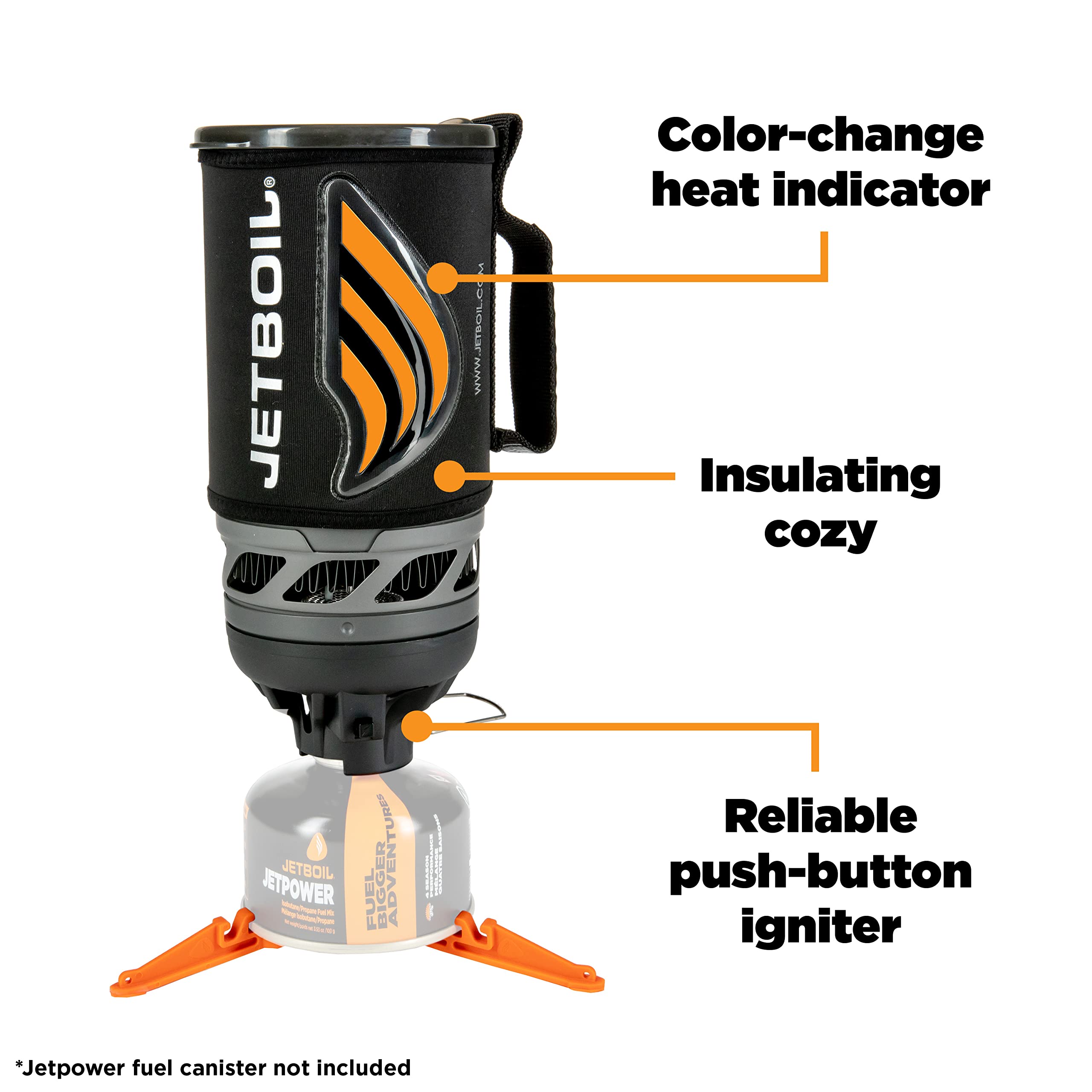 Jetboil Flash Java Kit silicone French press brewing coffee on the go.