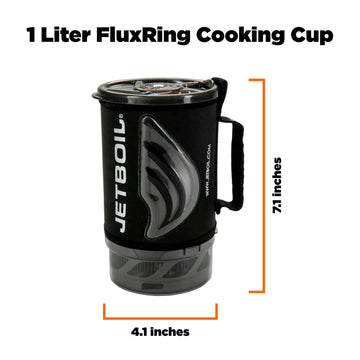 Jetboil Flash with pushbutton igniter and heat indicator enables easy, quick starts