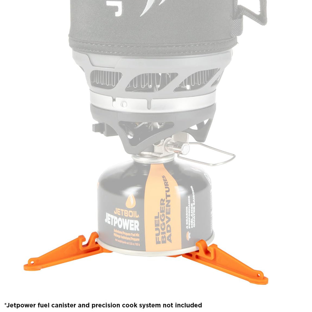 Stabilizer packed inside Jetboil stove system for neat, mobile camping gear