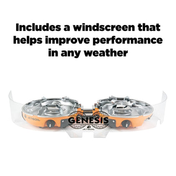 Jetboil Genesis JetLink compatibility expands outdoor cooking range.