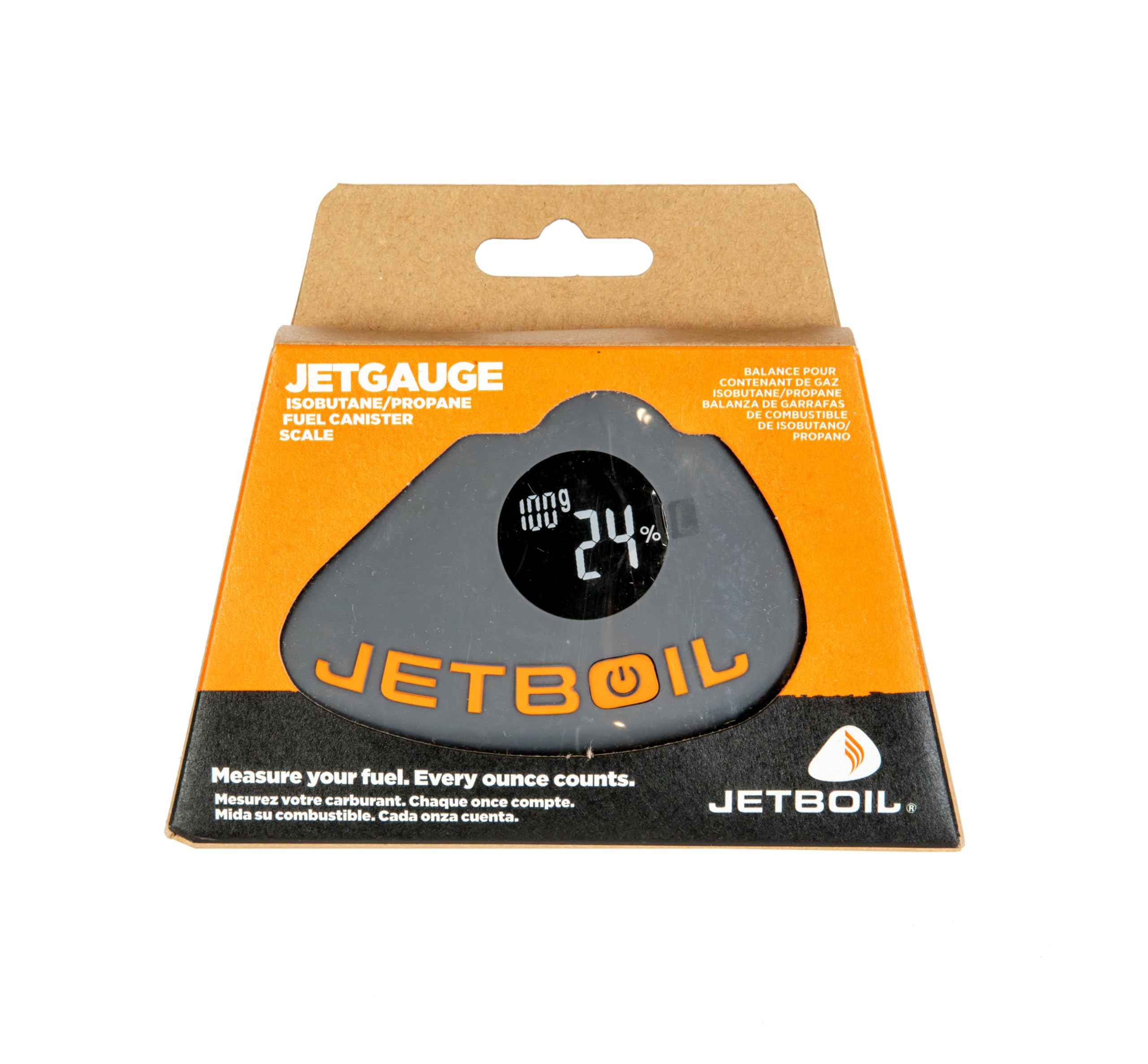 Jetboil JetGauge lightweight 3-ounce unit aids backpacking on the trail.