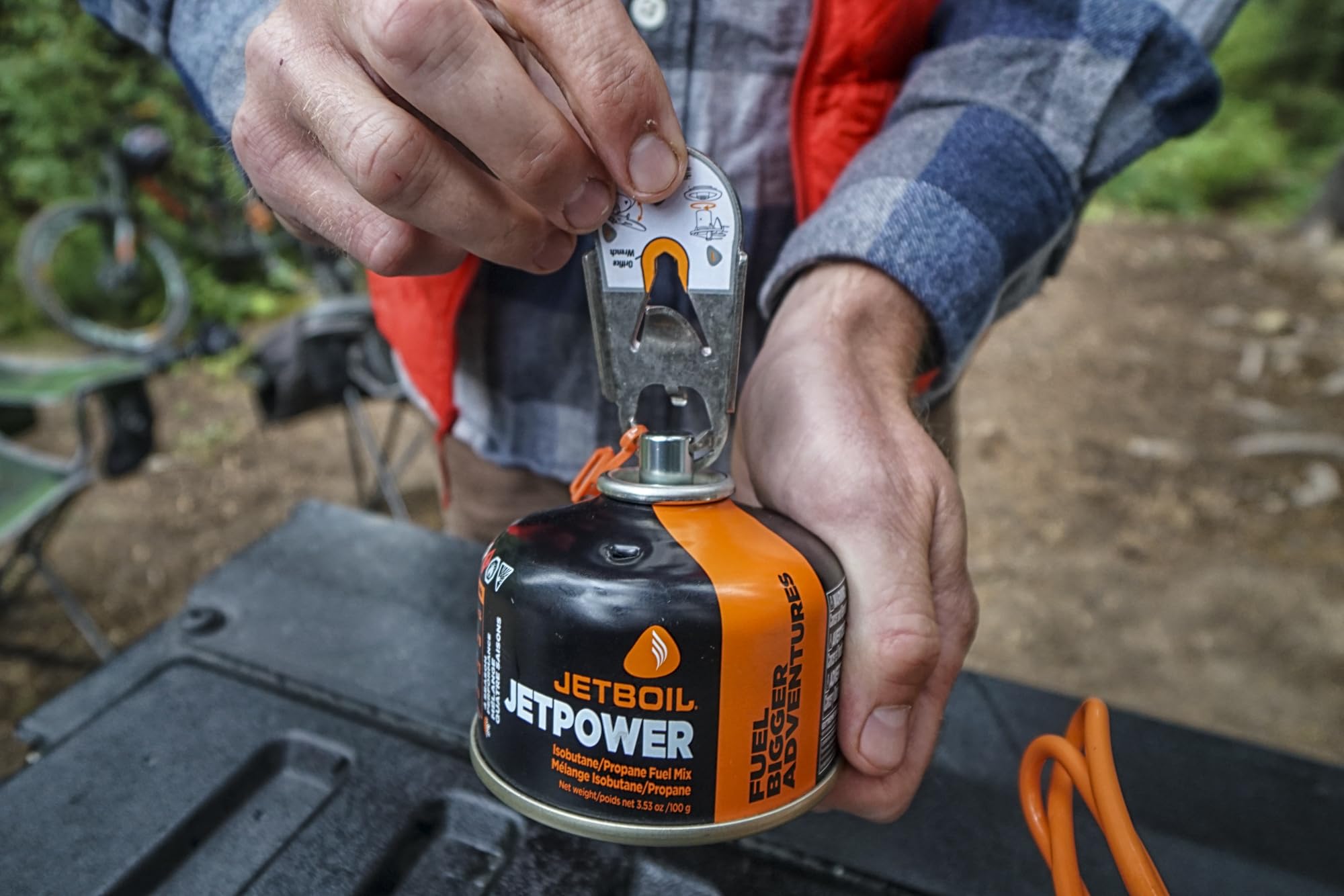 Jetboil JetPower fuel shown compatible with Jetboil stoves lineup.