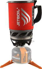 Jetboil MicroMo stove assembly showing compact design for backpacking trips.