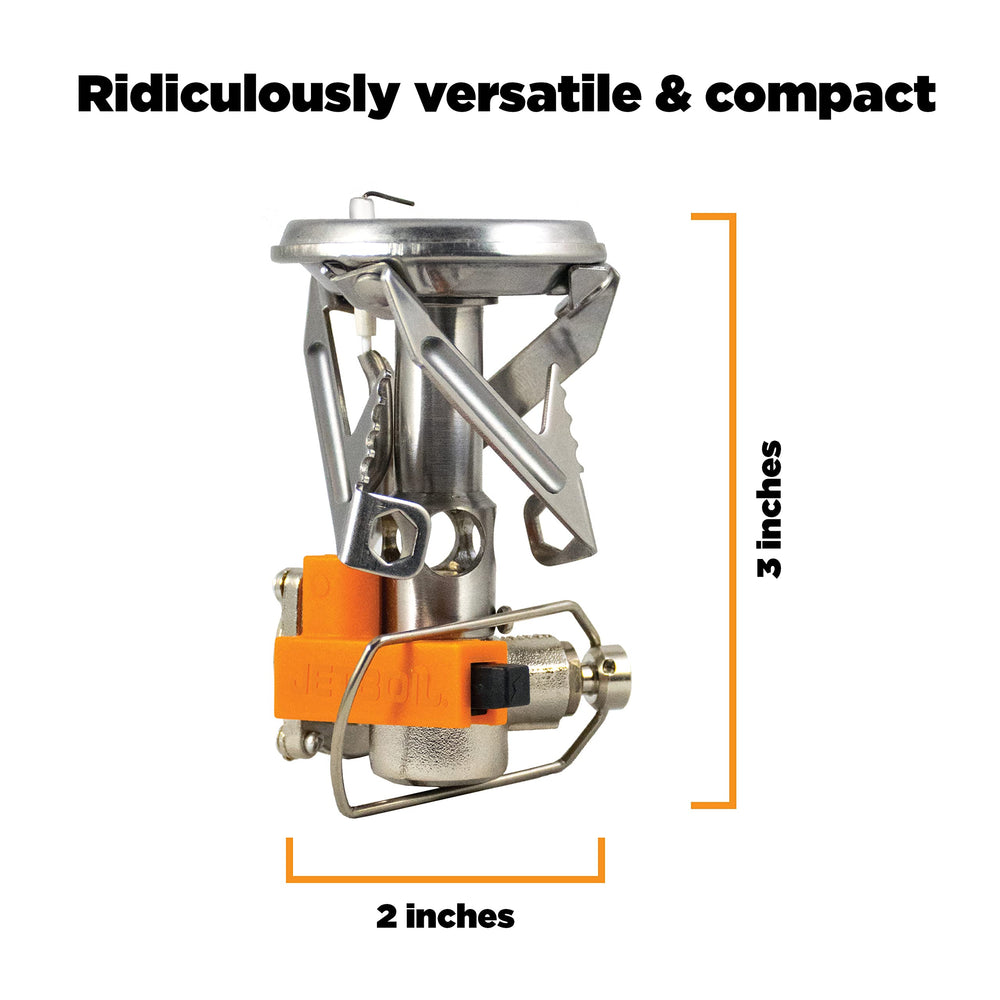 Jetboil MightyMo open platform design enables compact packing for backpacking