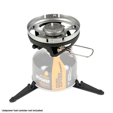 Jetboil MiniMo with camo pattern suits outdoor enthusiasts and rugged trips.