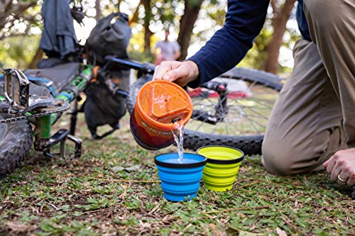 Jetboil MiniMo Sunset ready-to-boil shows rapid heating once started.