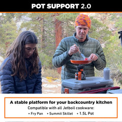 Jetboil Pot Support 2.0 compatible with Flash Java 1.0L for flexible meals.