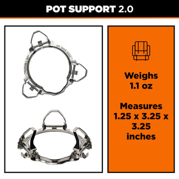 Jetboil Pot Support 2.0 attaches securely to the burner base.