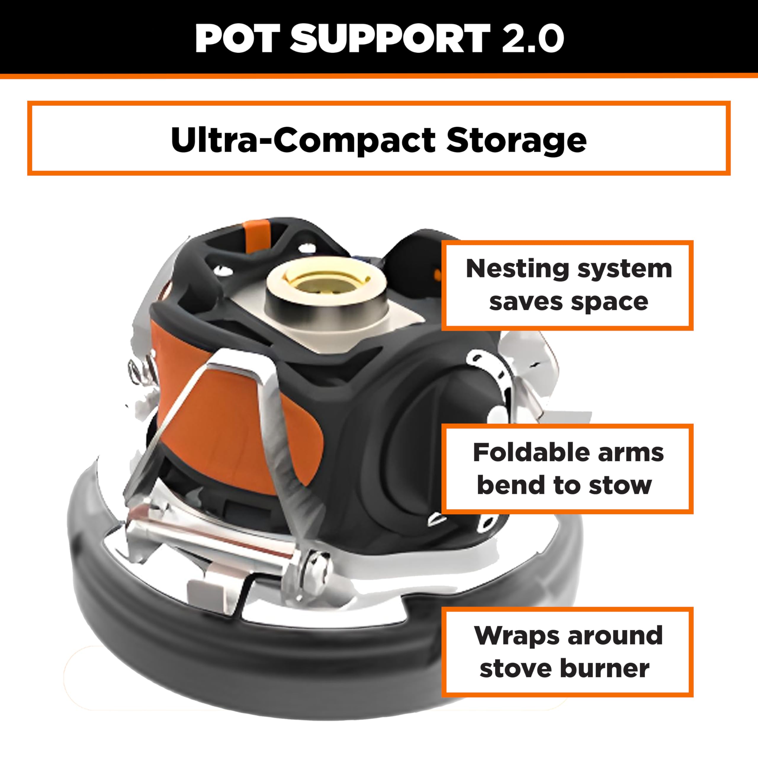 Jetboil Pot Support 2.0 weighs 1.2 ounces, a lightweight camp upgrade.