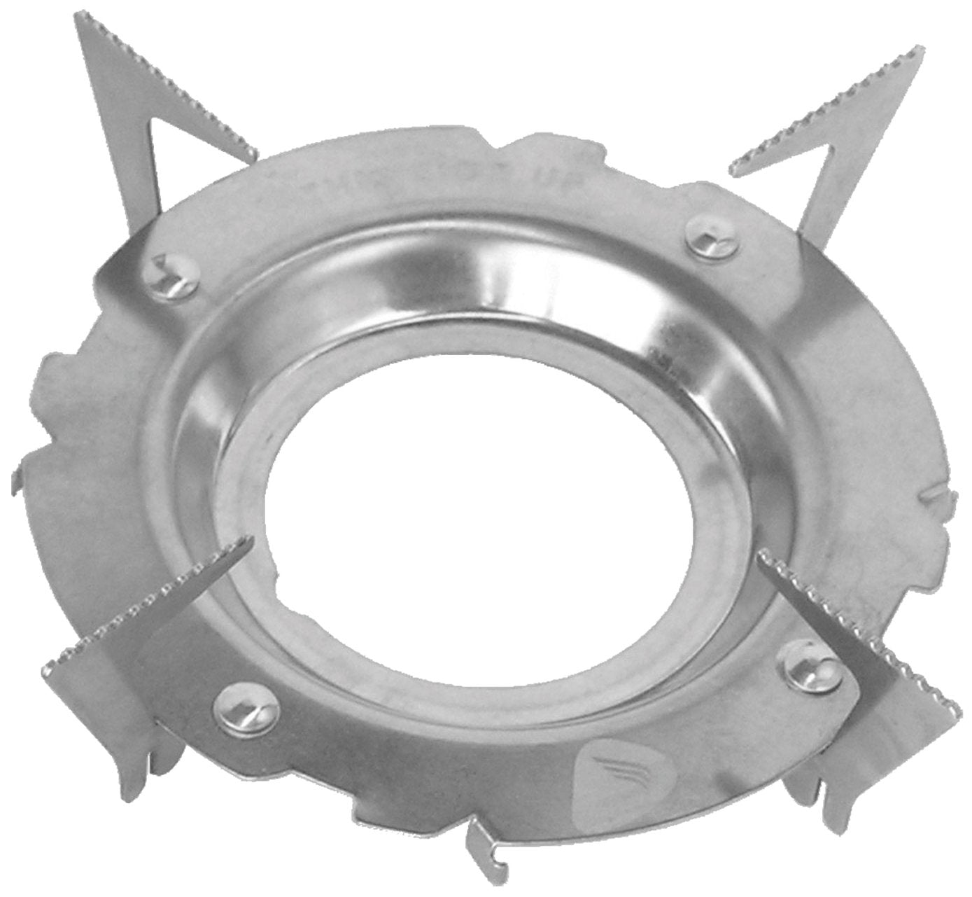 Jetboil pot support attached to a burner for stable cooking surfaces