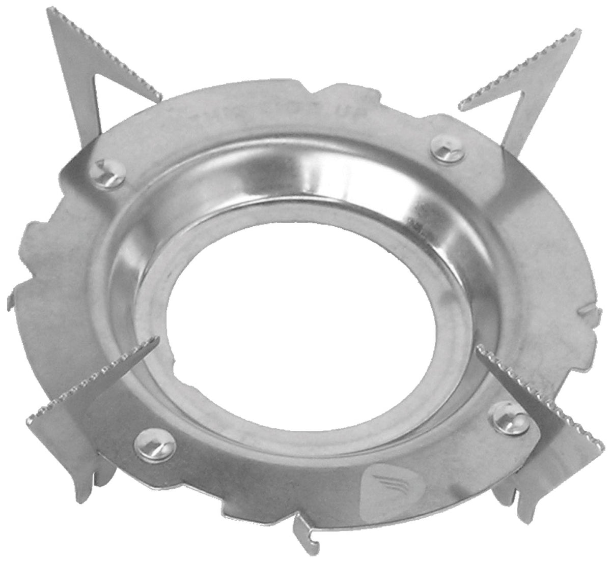 Jetboil pot support attached to a burner for stable cooking surfaces