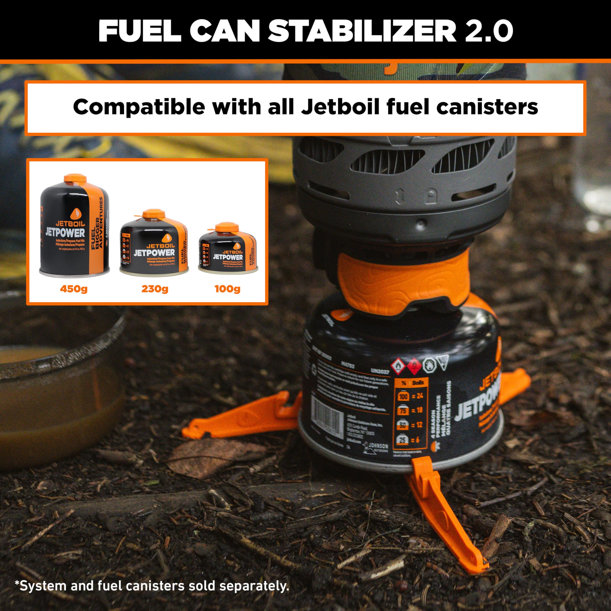 Jetboil stabilizer compact packable design fits in your pack