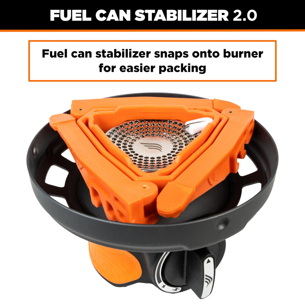 Jetboil stabilizer used on rocky terrain for wobble-free cooking