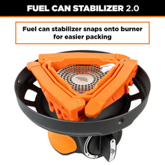 Jetboil stabilizer used on rocky terrain for wobble-free cooking