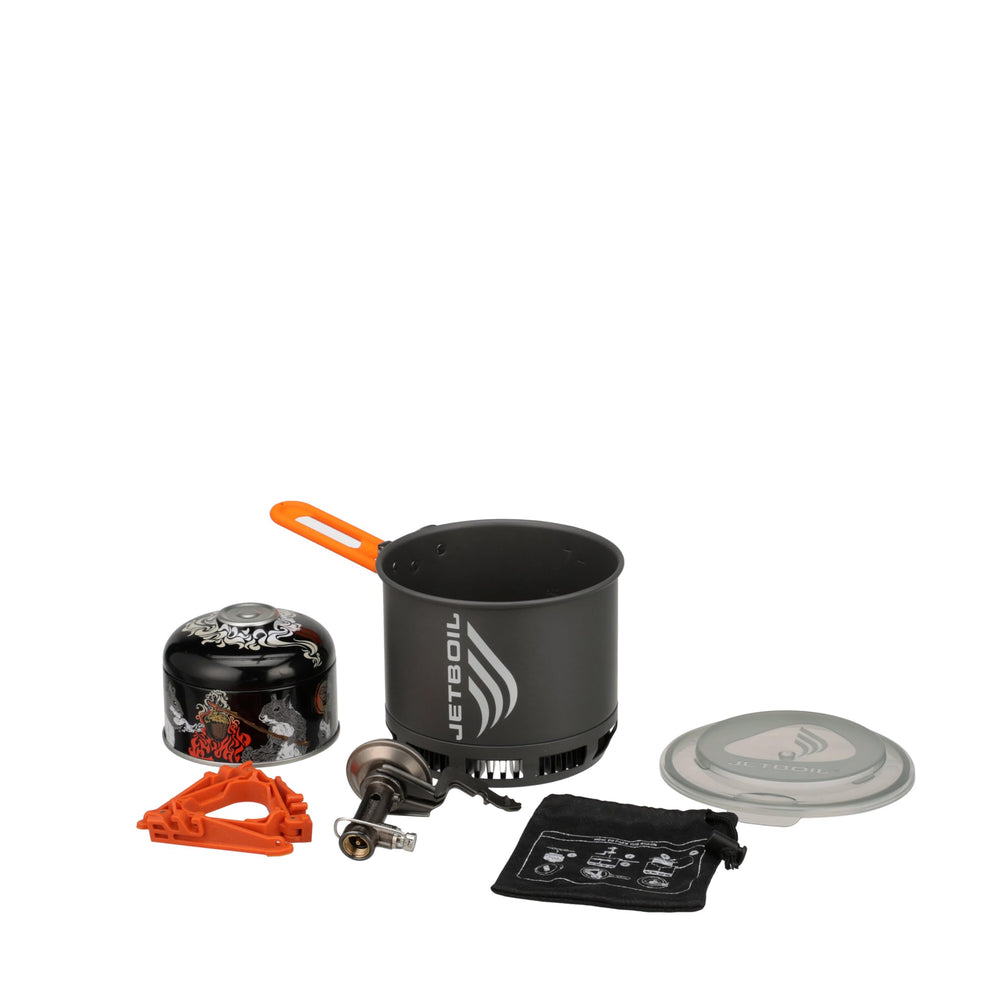 Jetboil Stash compact stove system supports fast boils during solo trips.