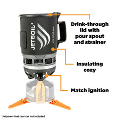 Jetboil Zip bottom cover doubles as measuring cup and bowl