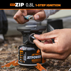Jetboil Zip locking system ensures secure pot-to-burner connection during trips.
