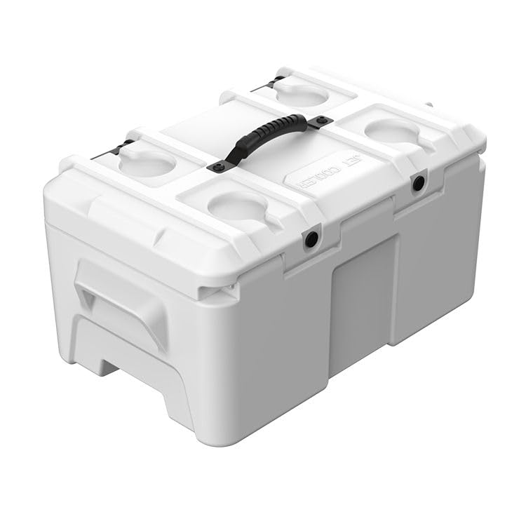Jet Cooler hard insulated shell preserves ice and snacks
