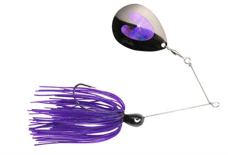 Jewel Jolt single spin spinnerbait designed for low-light fishing in muddy water