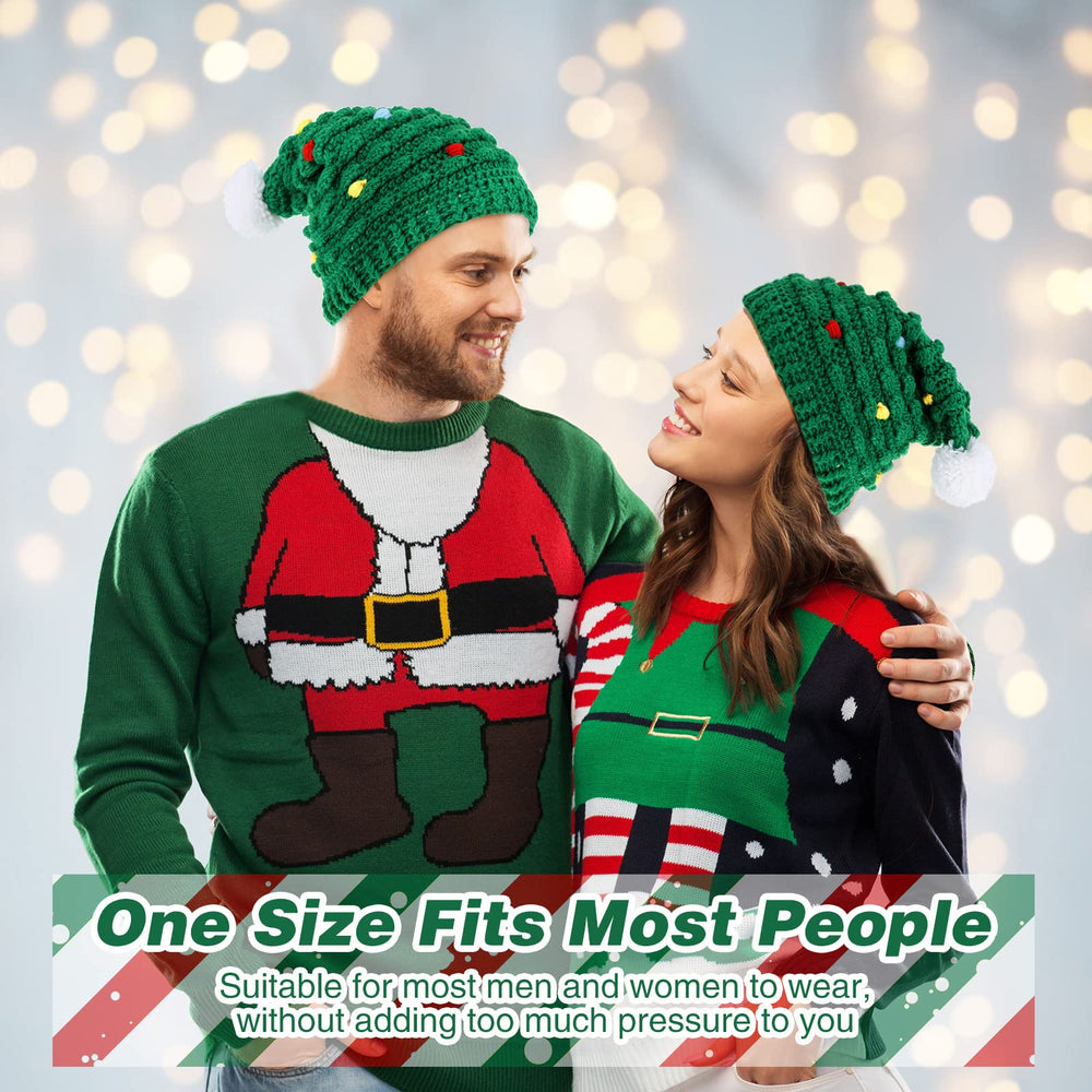 Jeyiour 3-piece green Christmas tree hat set — image 4