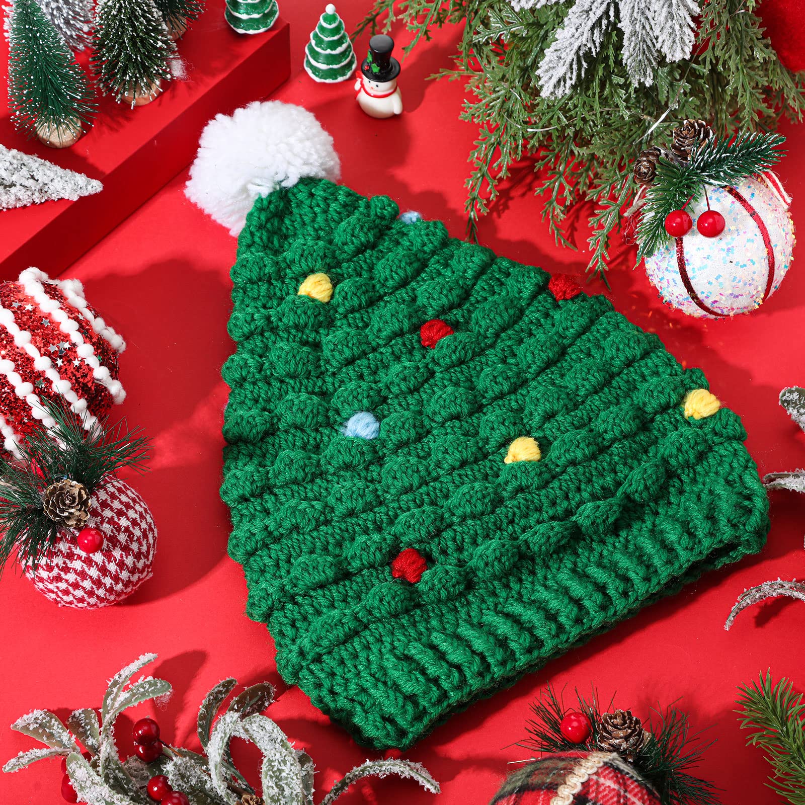Jeyiour 3-piece green Christmas tree hat set — image 5