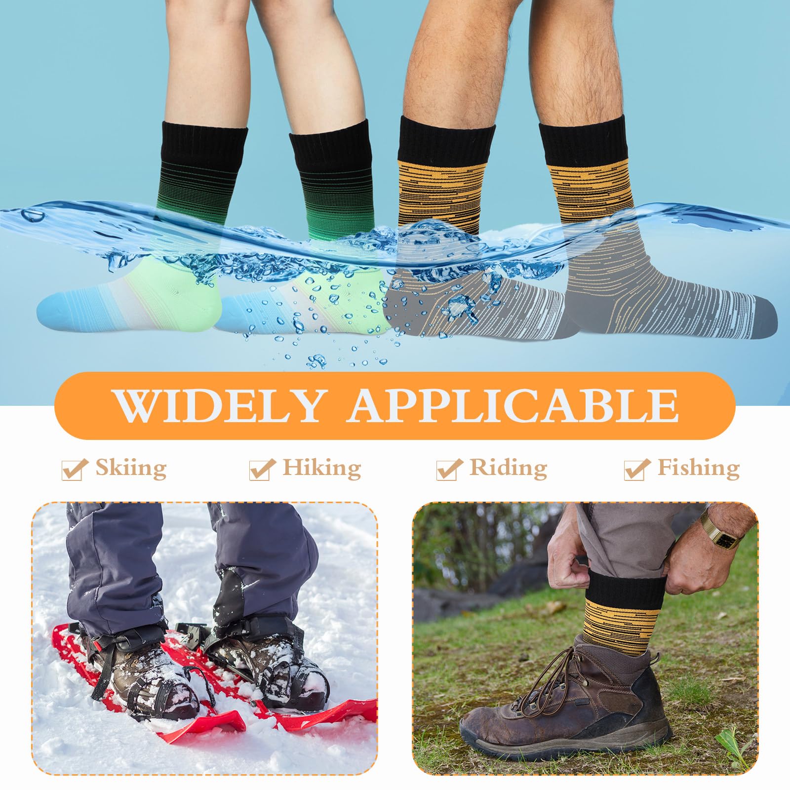 Jeyiour gradient-style socks add visual appeal to outdoor gear.