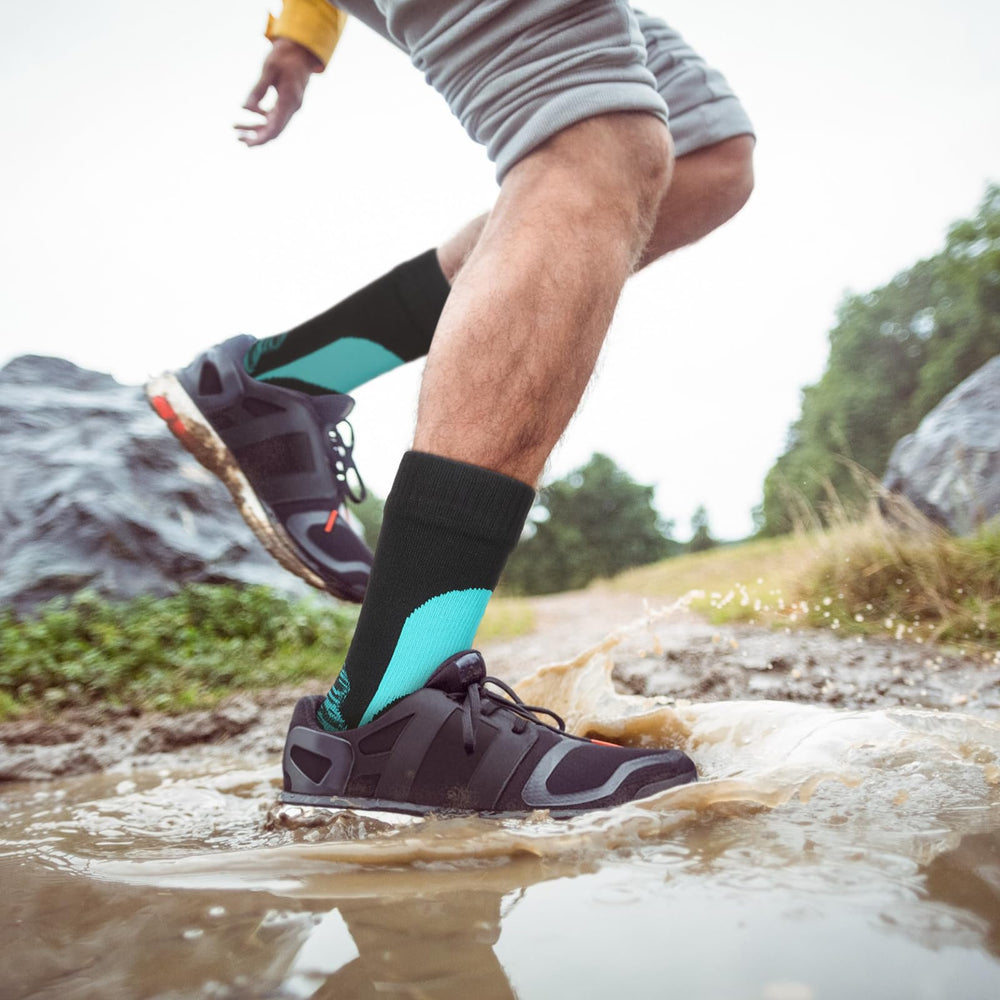 Jeyiour waterproof-socks-care-instructions guide machine wash and air dry for easy maintenance.