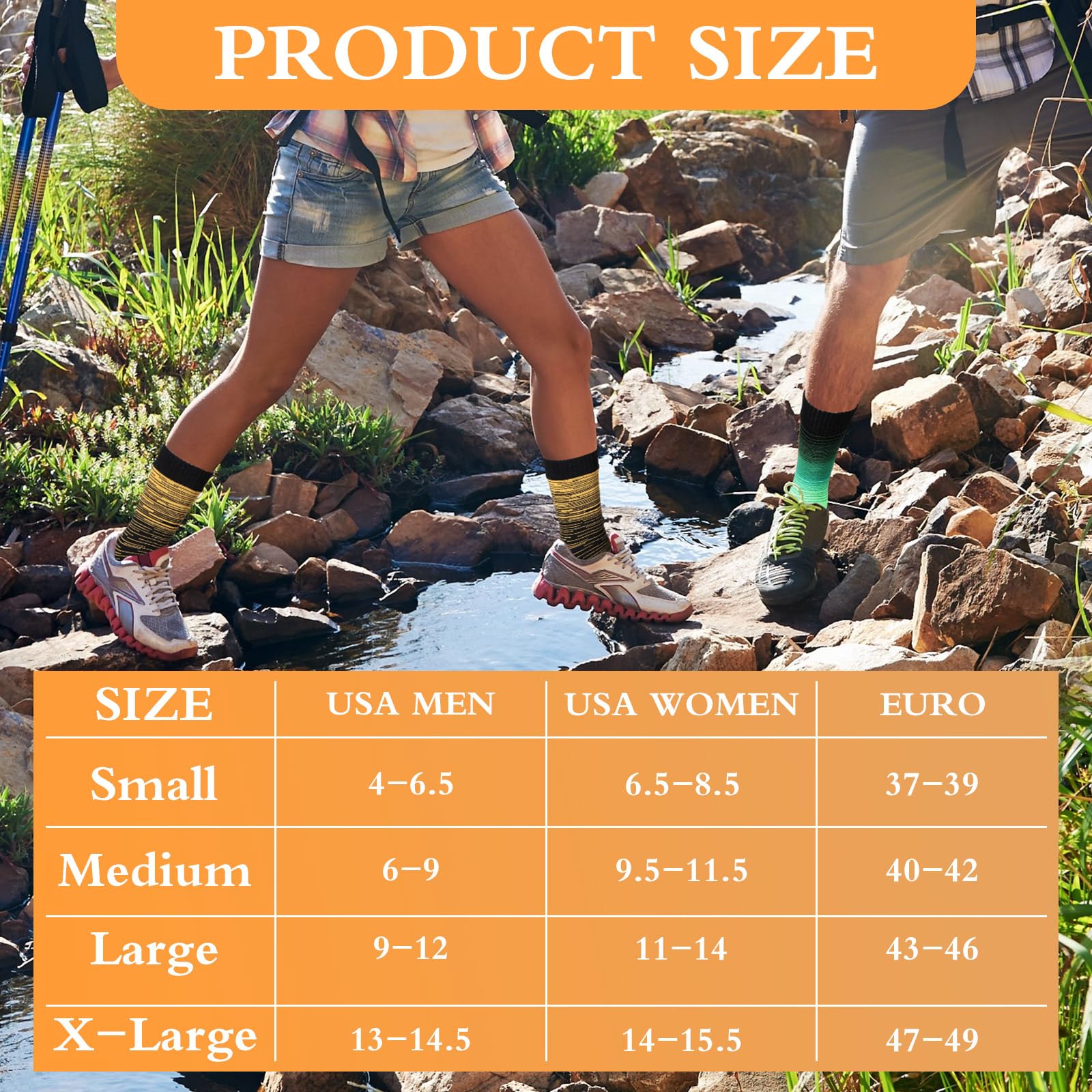 Jeyiour waterproof socks worn on wet ground to stay warm and dry.