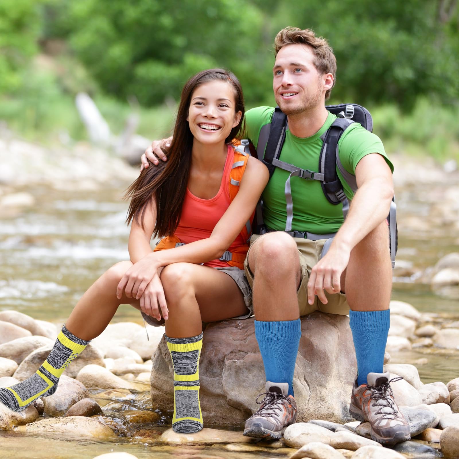 Jeyiour waterproof socks soft-breathable-fabric provides breathable comfort for long outdoor sessions.