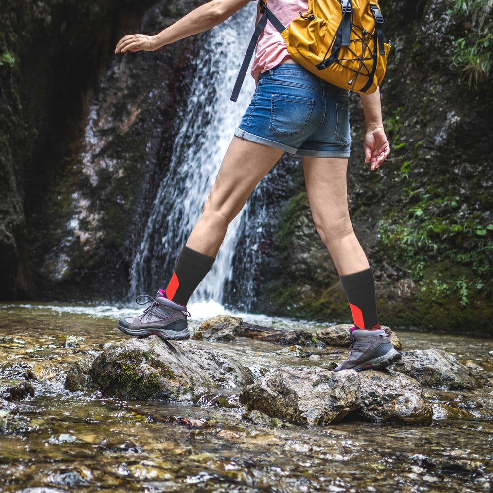 Jeyiour waterproof-socks-unisex-fit shown for both genders with all-day comfort and secure fit.
