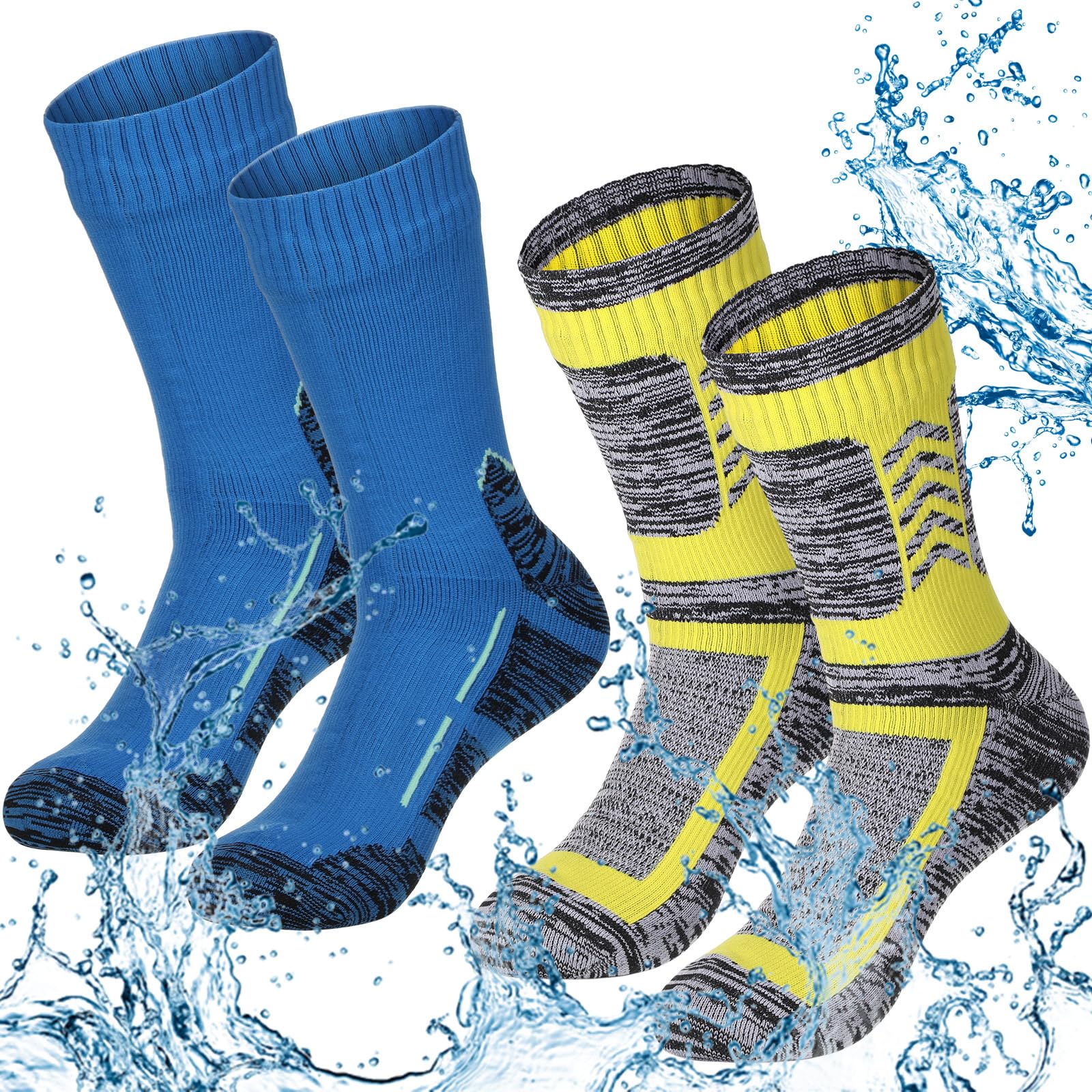 Jeyiour two-pair waterproof socks pack ready for outdoor adventures.