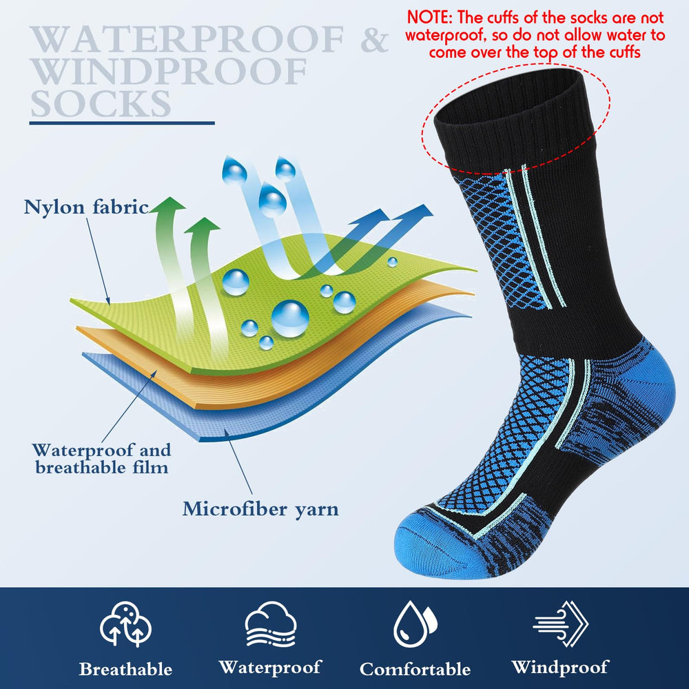 Jeyiour socks shown ready for camping and hiking use with rugged terrain in mind.