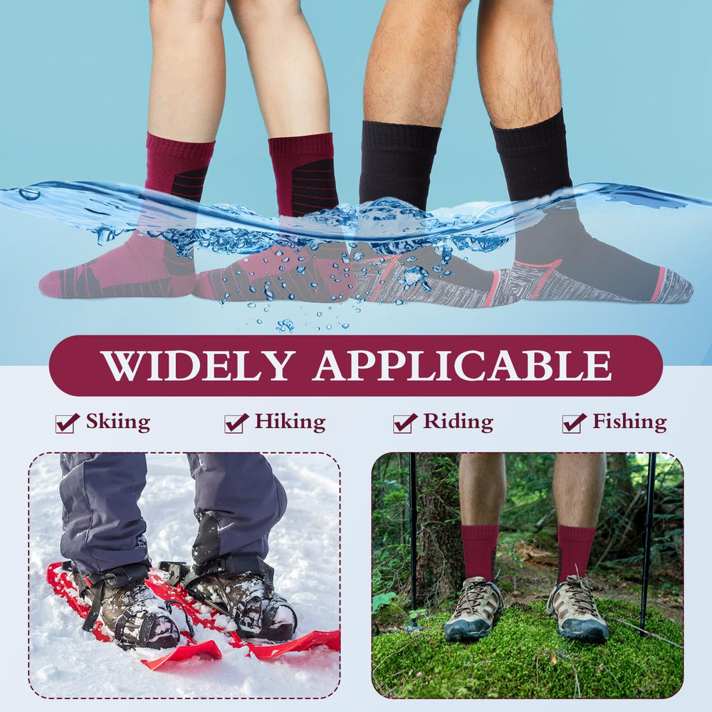 Jeyiour warm-and-dry-feel demonstrates warmth while keeping feet comfortable.