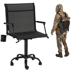 JFHID silent swivel hunting chair for blinds offers quiet rotation for hunting setups