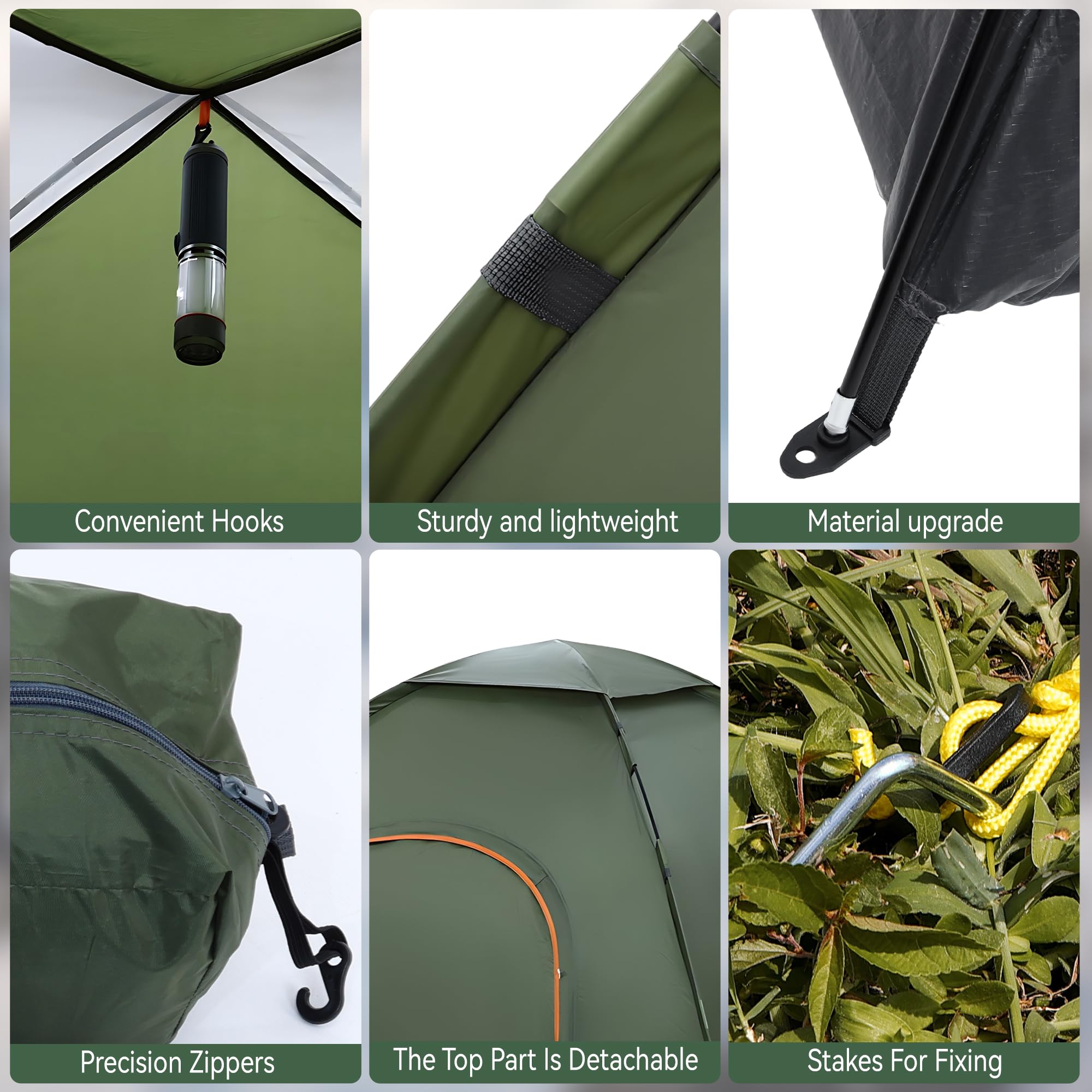 JG AURORA DEER 1-2 person tent reinforced poles and stakes ensure stable stay