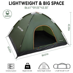 JG AURORA DEER 1-2 person tent windproof design provides reliable shelter in breezy conditions