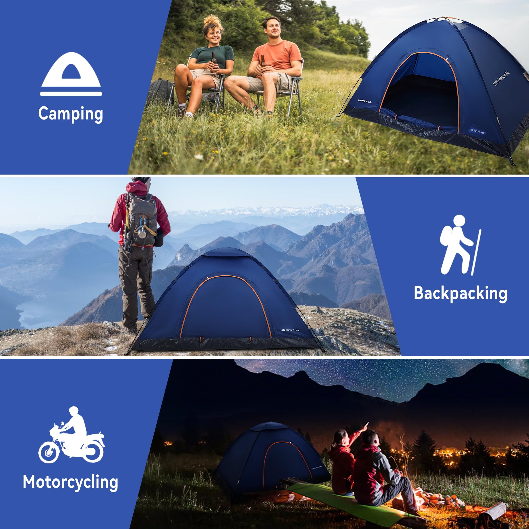JG AURORA DEER tent ventilation system keeps interior cool and comfortable.