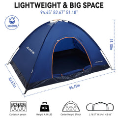 JG AURORA DEER tent windproof frame withstands gusts on outdoor trips.