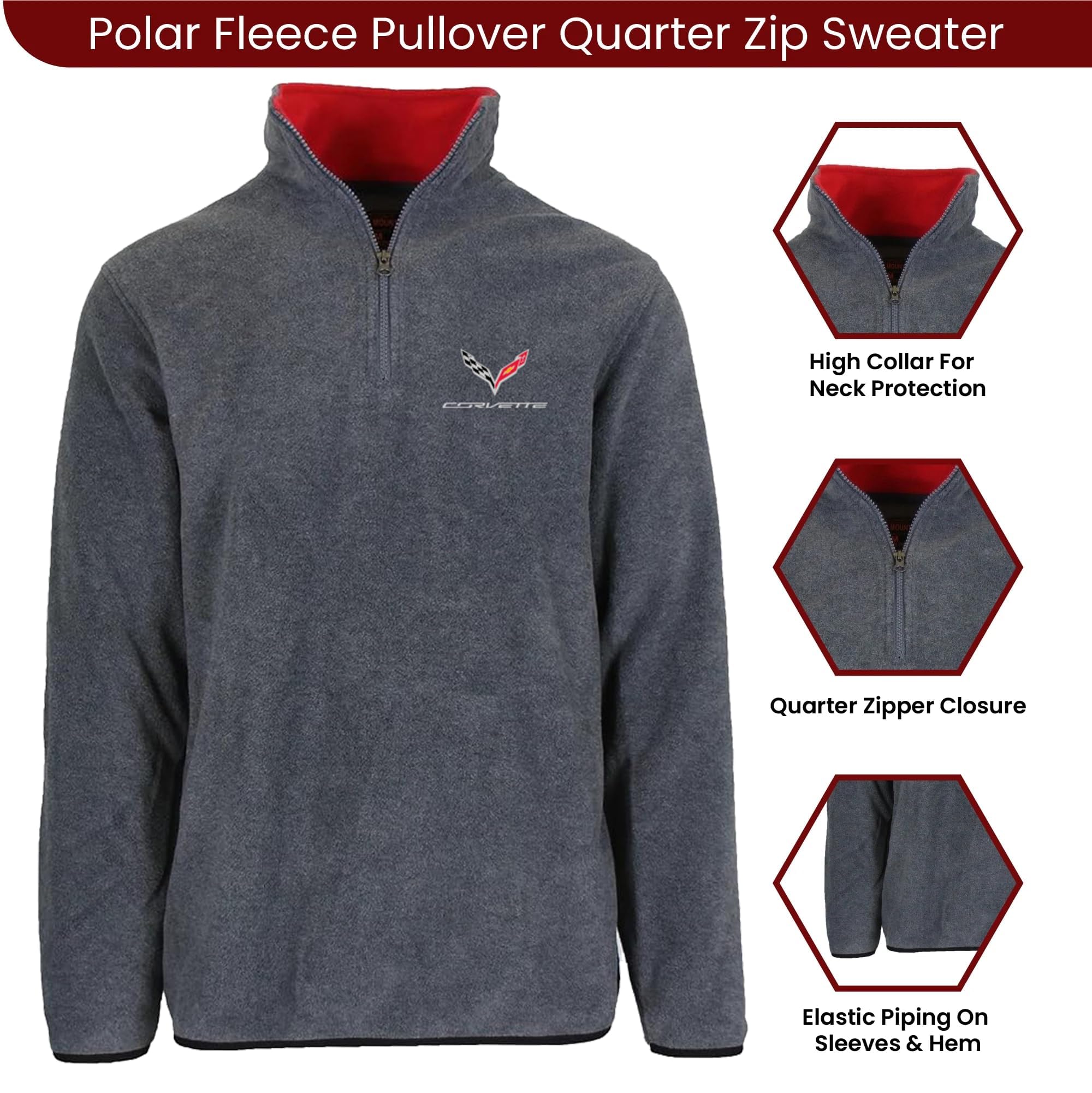 JH Design Group Corvette C7 quarter zip front showcases adjustable warmth and easy layering