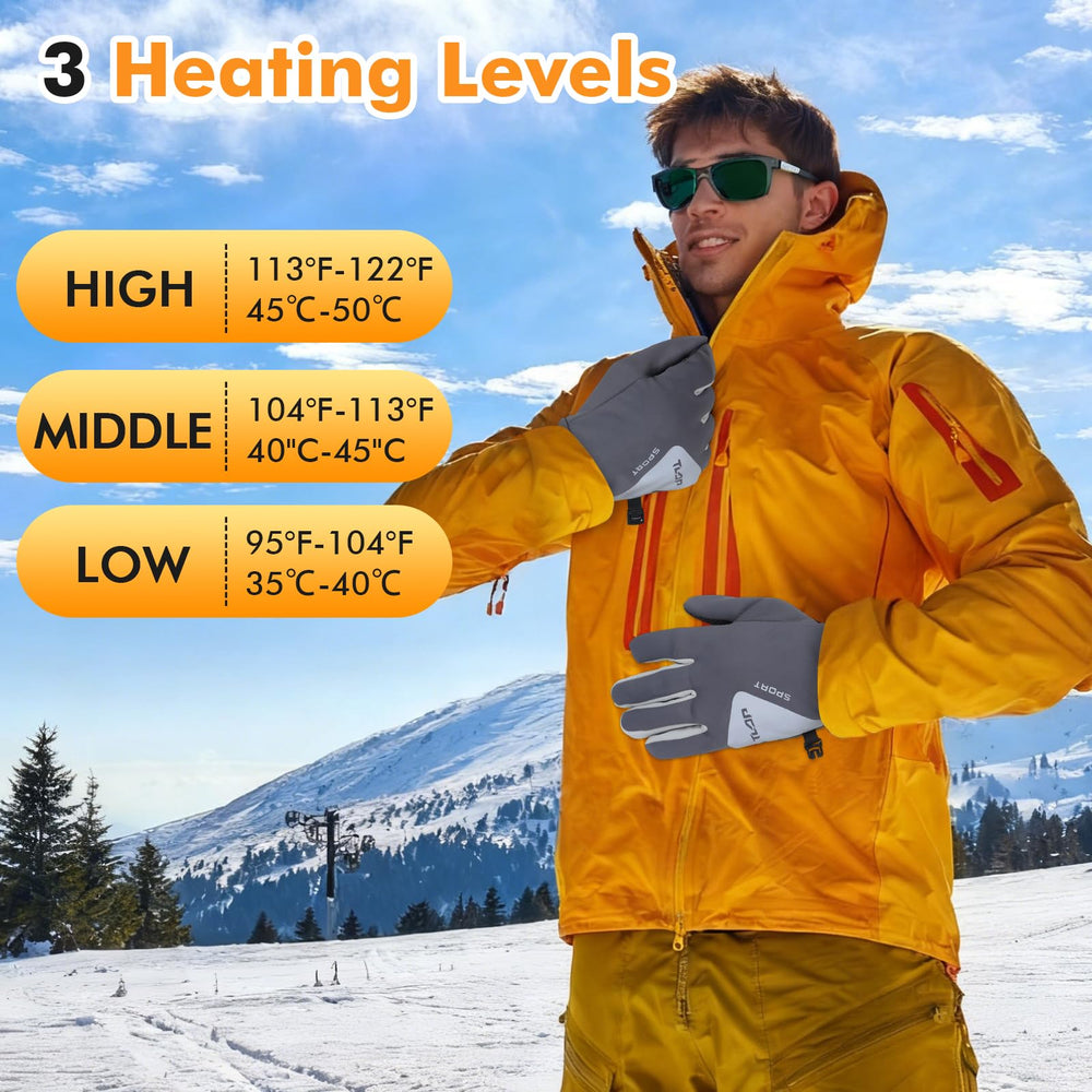 Jhua heated gloves backhand heat delivers full-hand warmth.