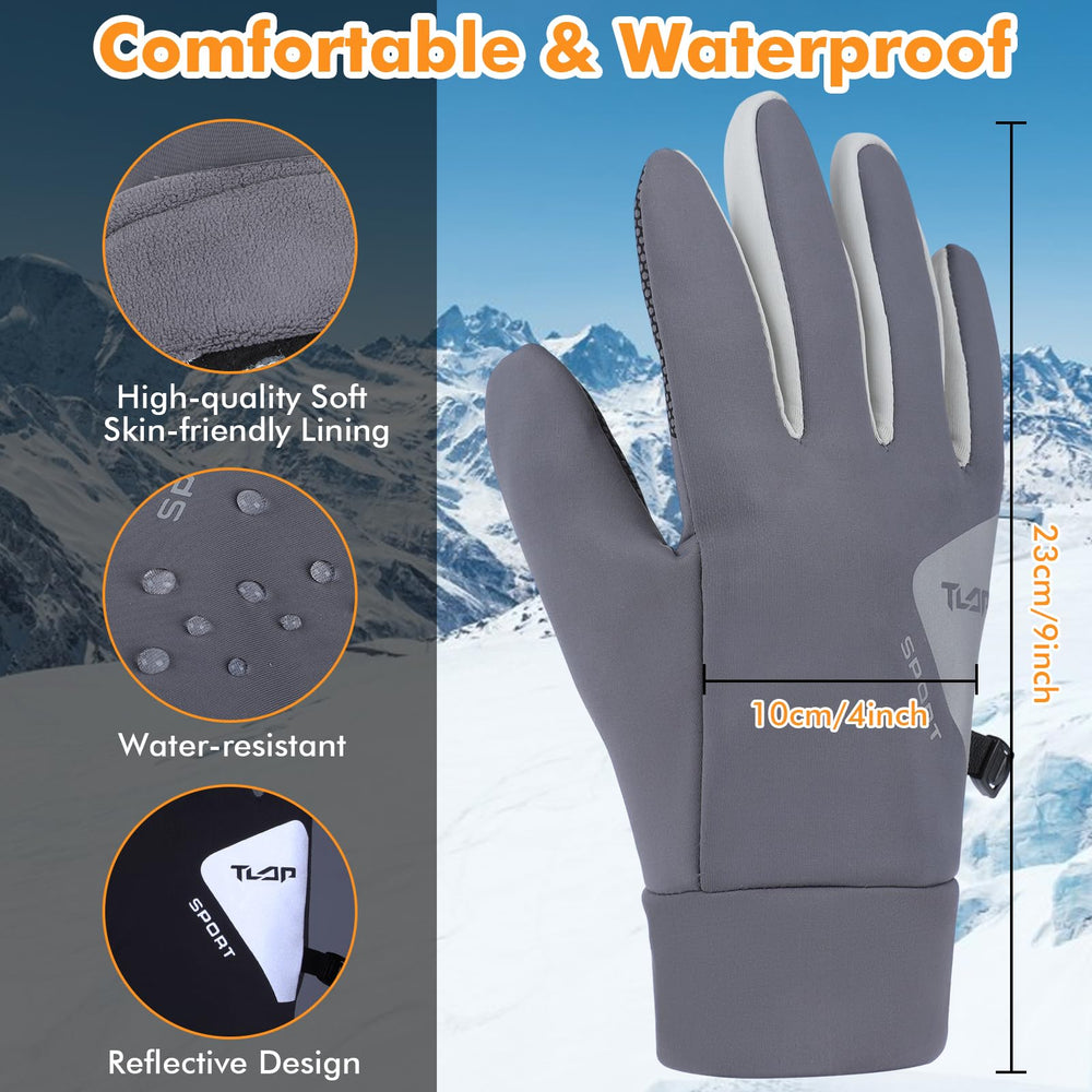 Jhua heated gloves touchscreen fingertips allow device use without removal.