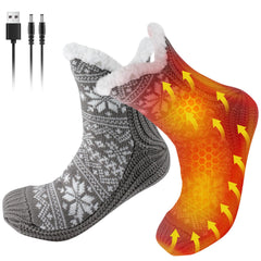 Jhua heated socks USB warmth shown on desk for cozy work at home