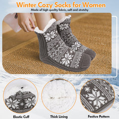 Jhua heated socks with non-slip grips for secure indoor steps