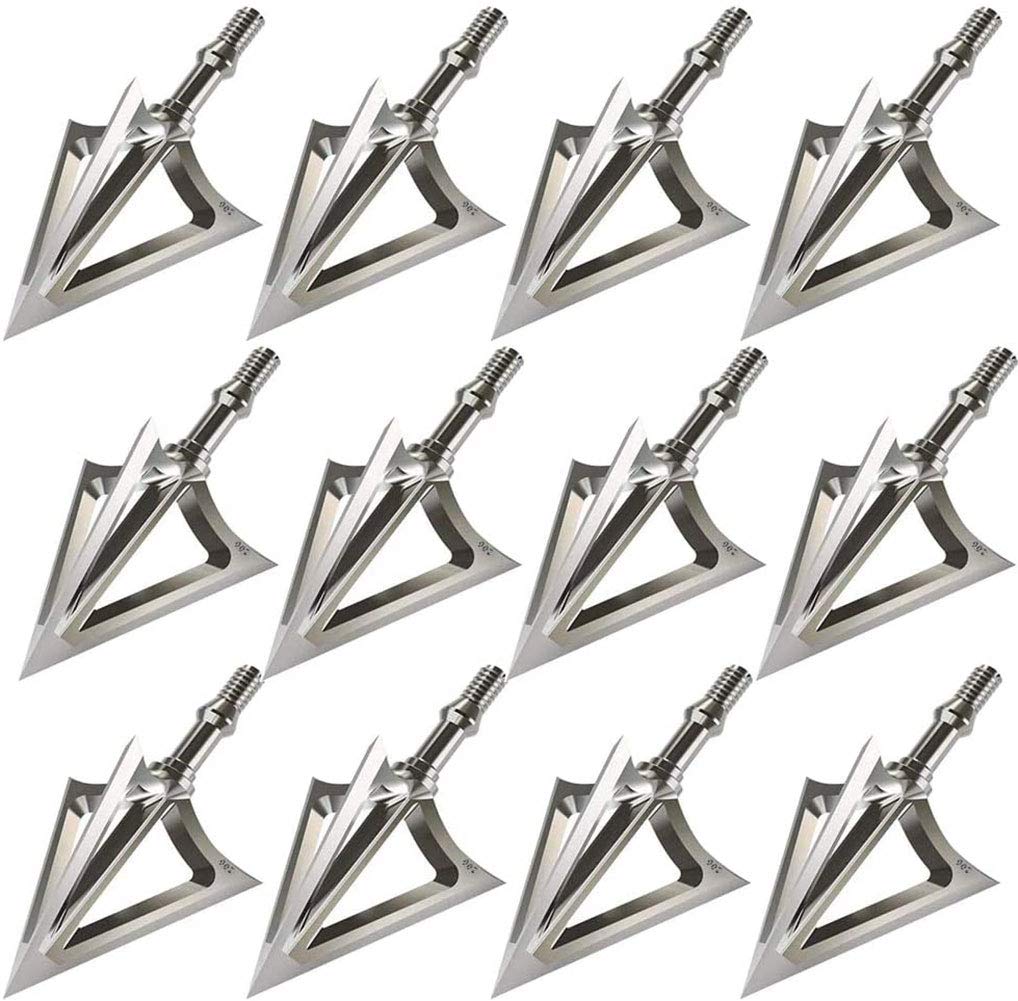 JIANZD archery broadheads 100grain fixed blades ready for crossbow hunting precision